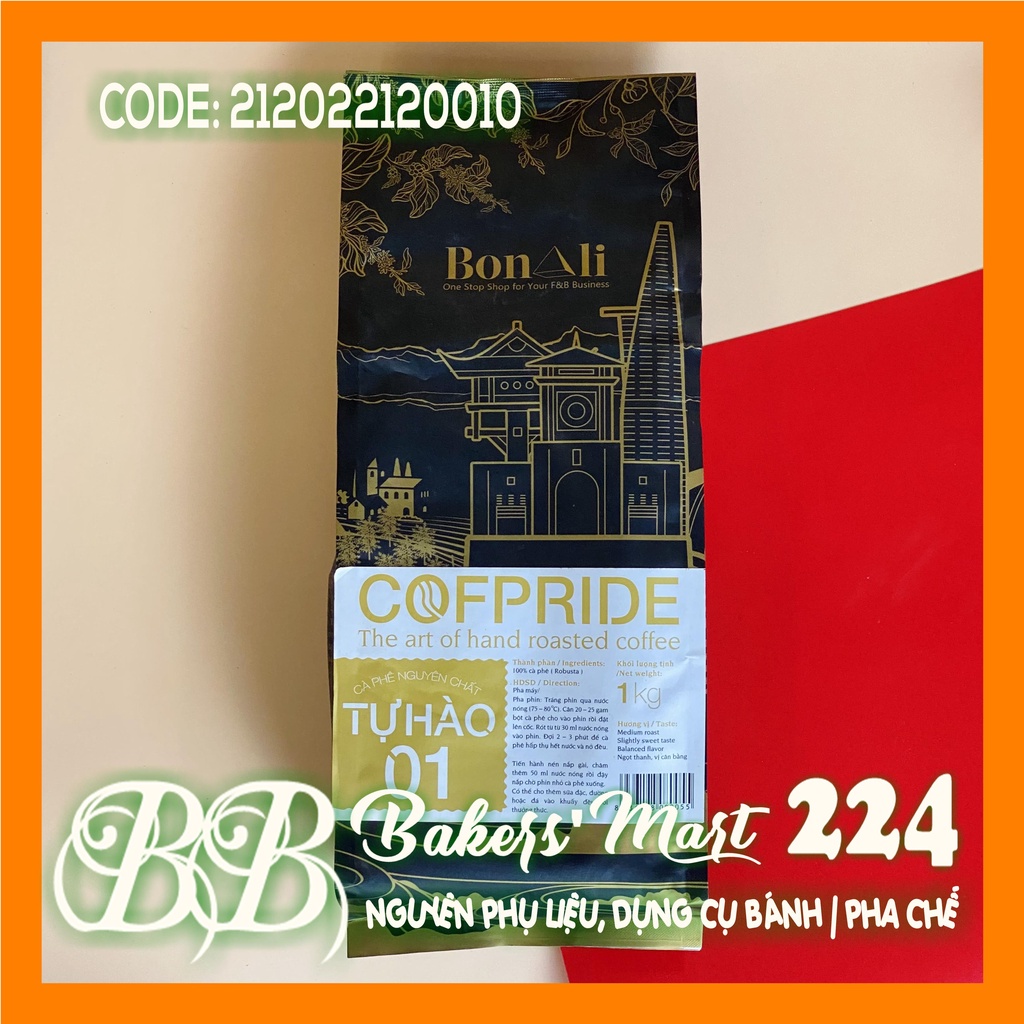 Cà phê COFPRIDE TỰ HÀO 1 loại xay nhuyễn (100% Ro) - Gói 1kg