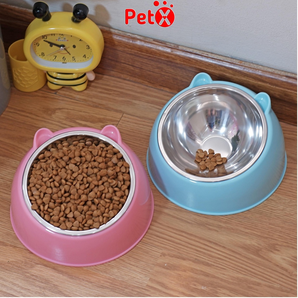 Bát ăn chống gù cho chó mèo thú cưng PetX