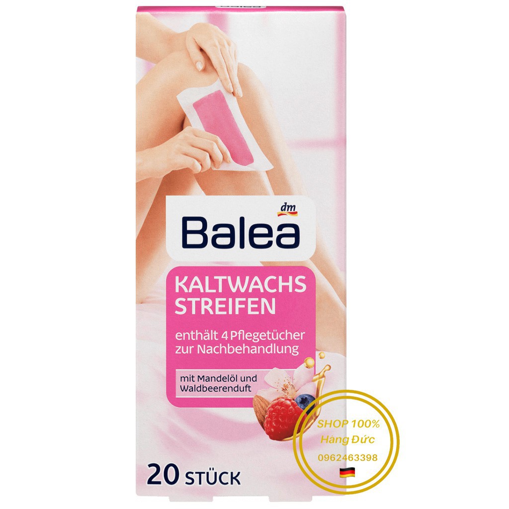 Miếng dán tẩy lông chân, nách và wax Body Balea Kaltwachs Streifen - Hàng Đức 100%