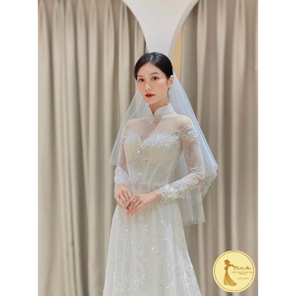 ÁO DÀI CƯỚI REN HOA ÁO DÀI THIÊN AN