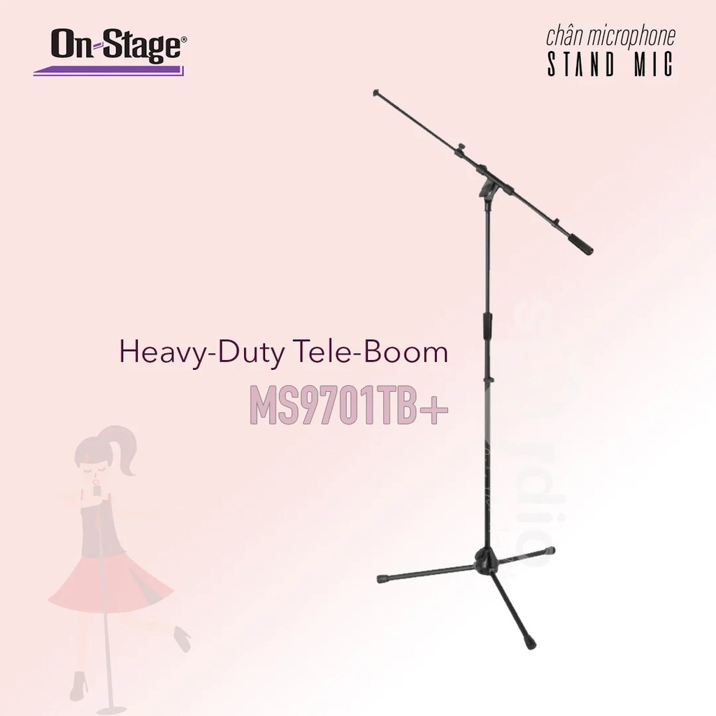 Chân đứng Micro thu âm On-Stage MS9701TB+ Heavy-Duty Tele-Boom