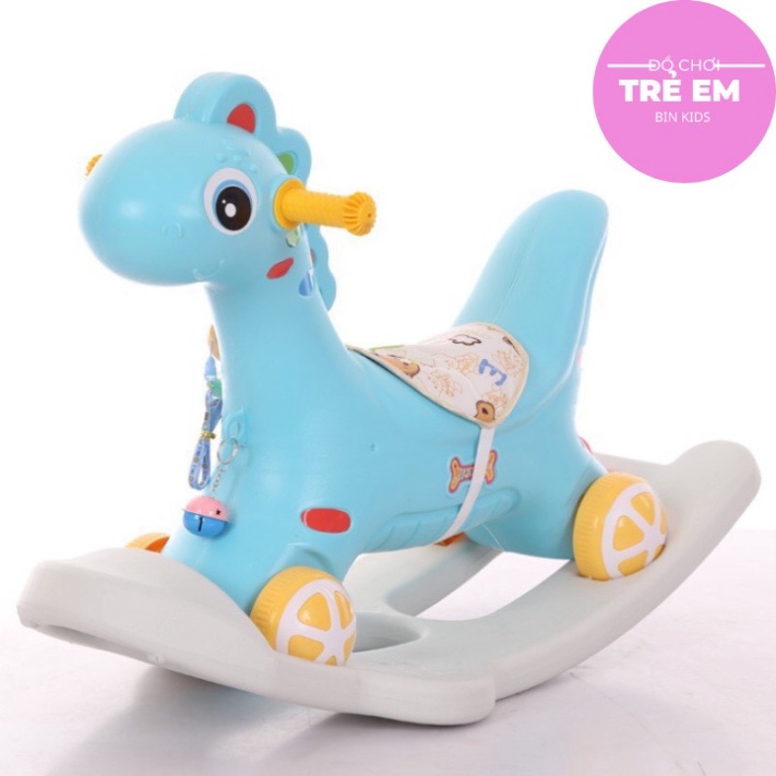 Ngựa Bập Bênh Cho Bé Yêu, Xe Chòi Chân 2 in 1 Có Nhạc