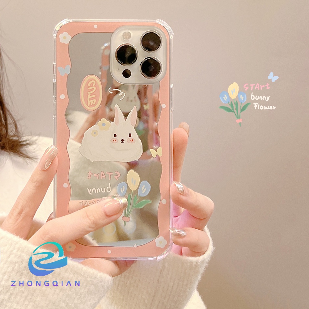 Ốp Điện Thoại Mềm Chống Sốc Có Gương Sang Trọng Cho iPhone 11 12 13 Pro max mini XS max xr 7 8 se2020 plus