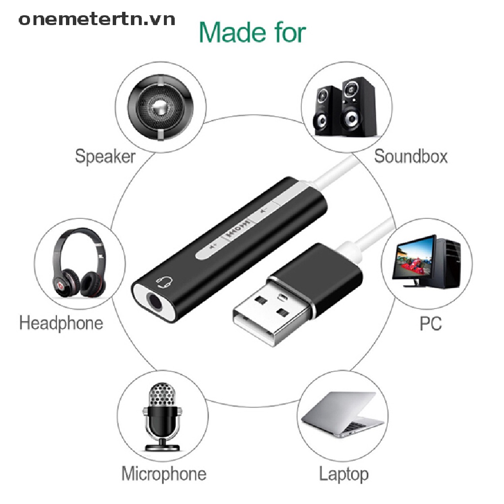 1 Cáp Chuyển Đổi Usb Sang 3.5 mm Âm Thanh Stereo Cho Tai Nghe
