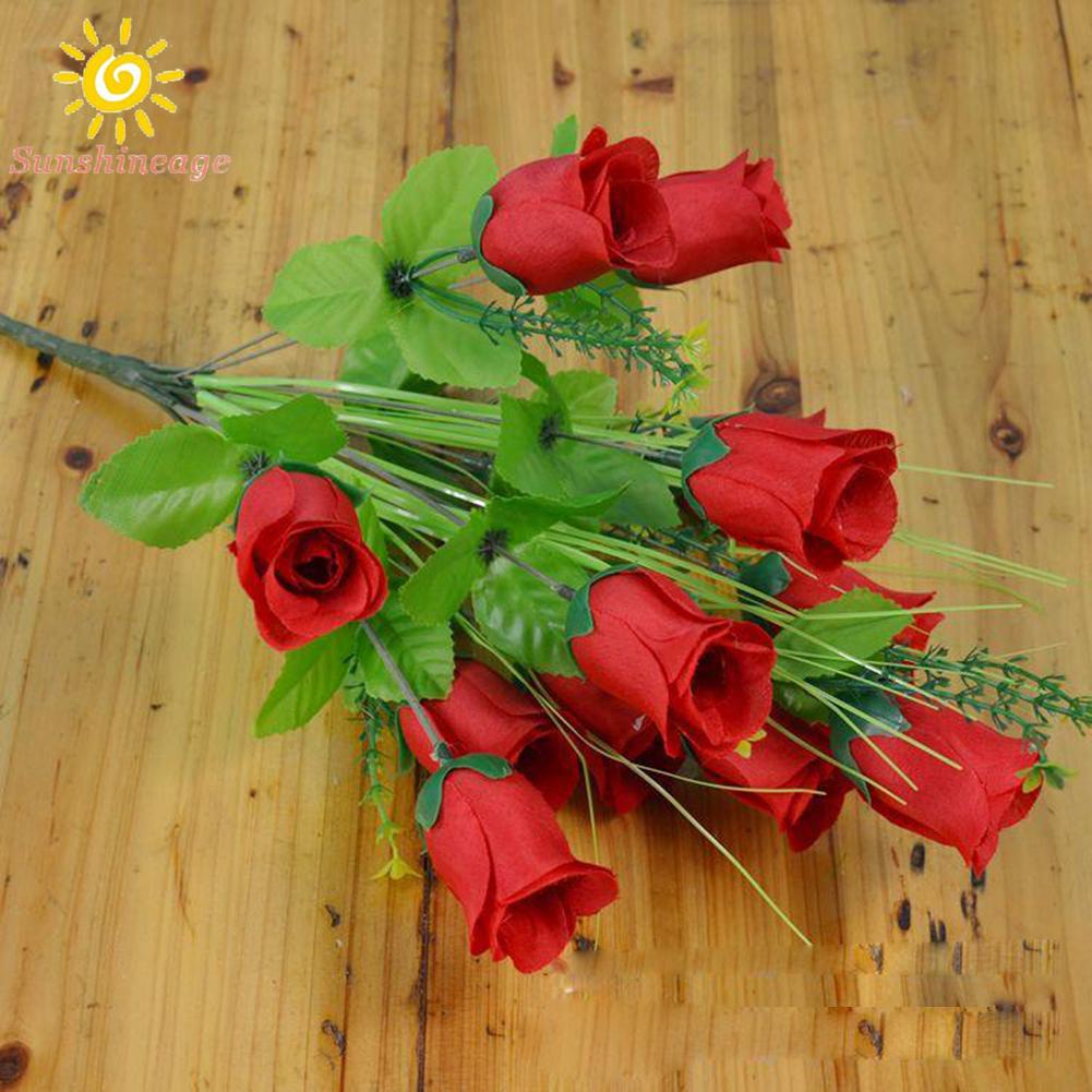 Bó Hoa Hồng Giả 12 Đầu Bông Trang Trí Tiệc Cưới Hàng Mới Và Chất Lượng Cao