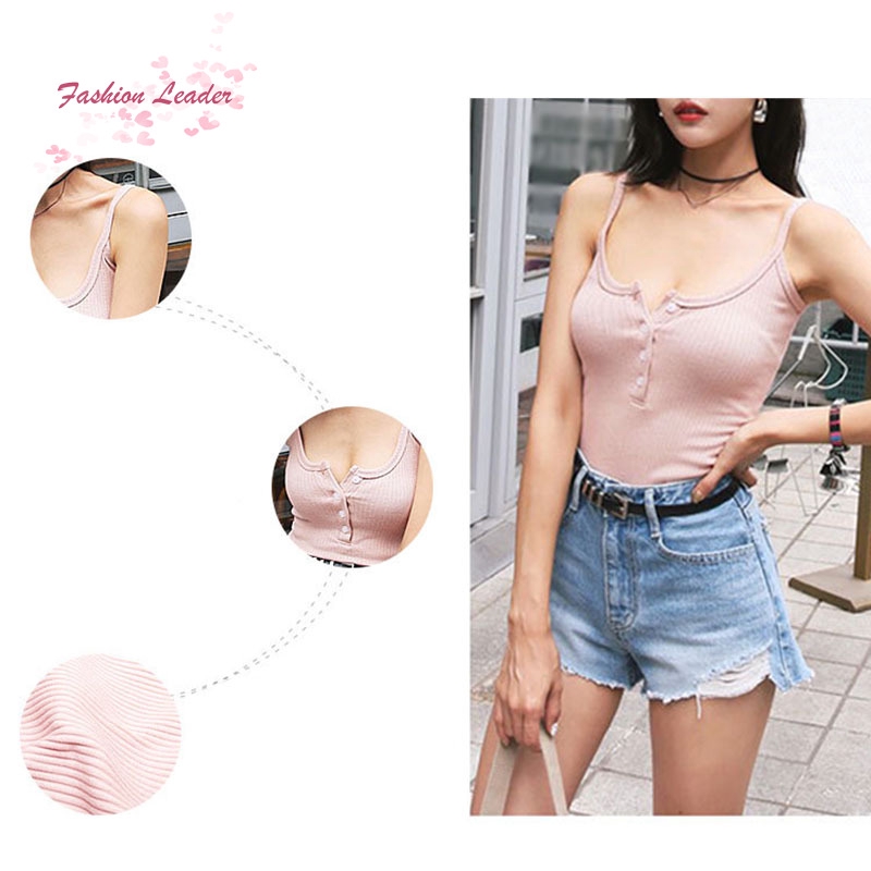 FL Phụ nữ Sexy Crop Top bông dây đai Vest Phù hợp Slim | BigBuy360 - bigbuy360.vn