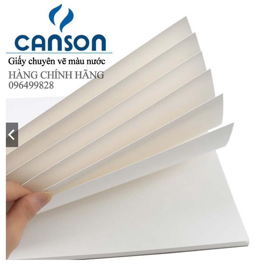 GIẤY CANSON PHÁP ĐL 180g/m2- A3,A4(tập 10 tờ) dùng để vẽ màu nước chuẩn