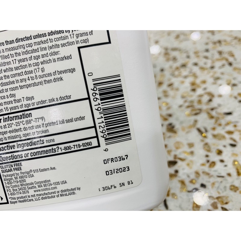 850G BỘT LAXACLEAR KIRKLAND MỸ