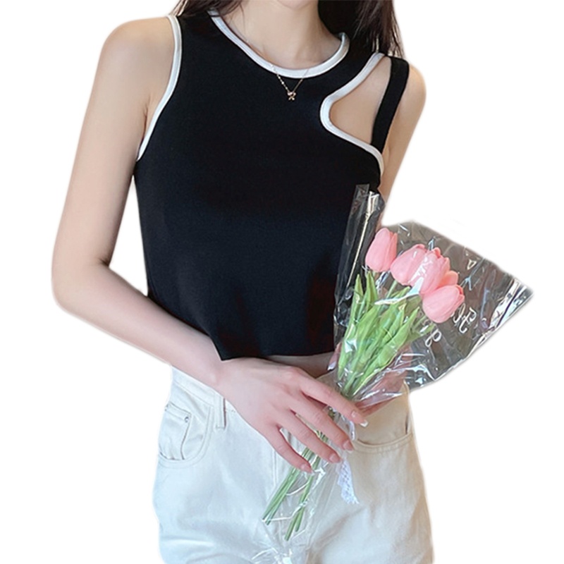 Áo Lửng Hai Dây Dệt Kim Thời Trang Quyến Rũ Dành Cho Nữ