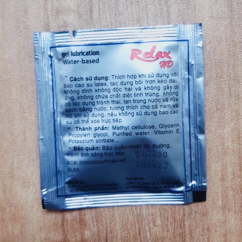 GEL BÔI TRƠN GỐC NƯỚC 5G DẠNG GÓI TIỆN DỤNG