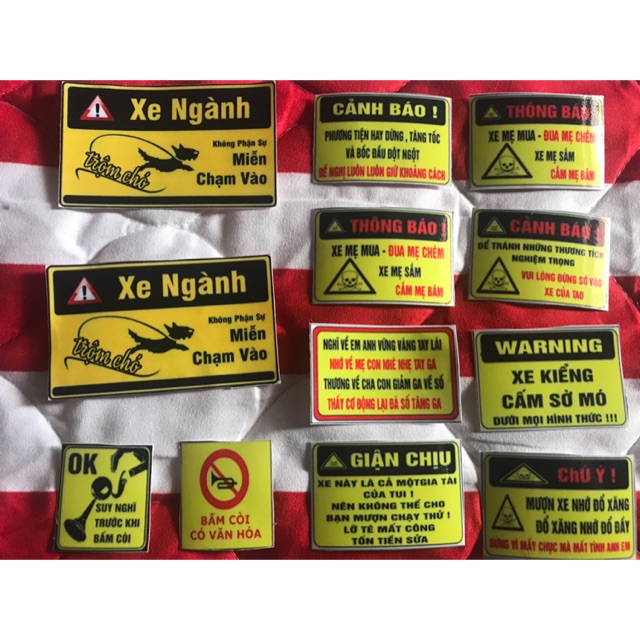 Tem cảnh báo 3 lớp chống nước