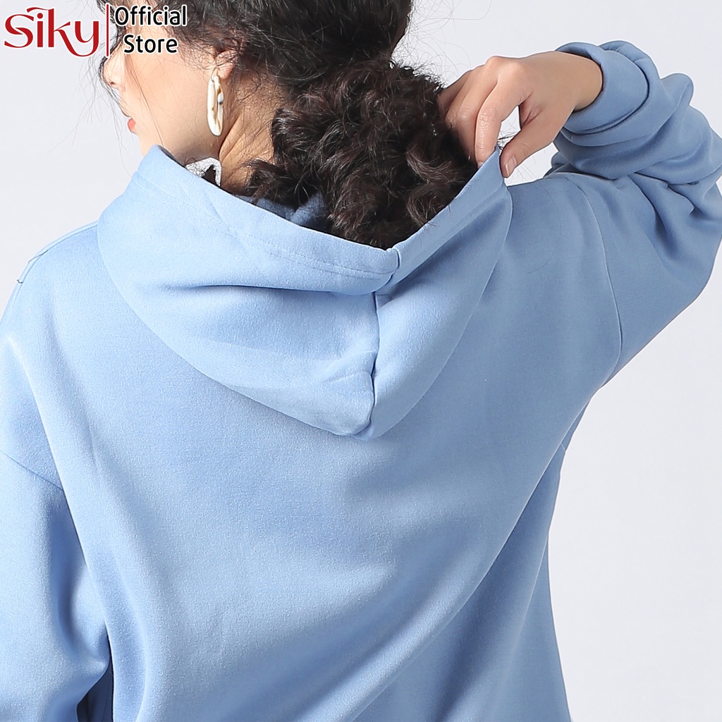 Áo hoodie nữ form rộng basic - Siky