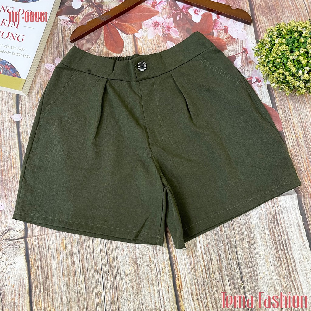 Quần đùi nữ MIA 1992 cao cấp - Quần short nữ vải đũi thời trang phong cách ống xuông trendy | BigBuy360 - bigbuy360.vn
