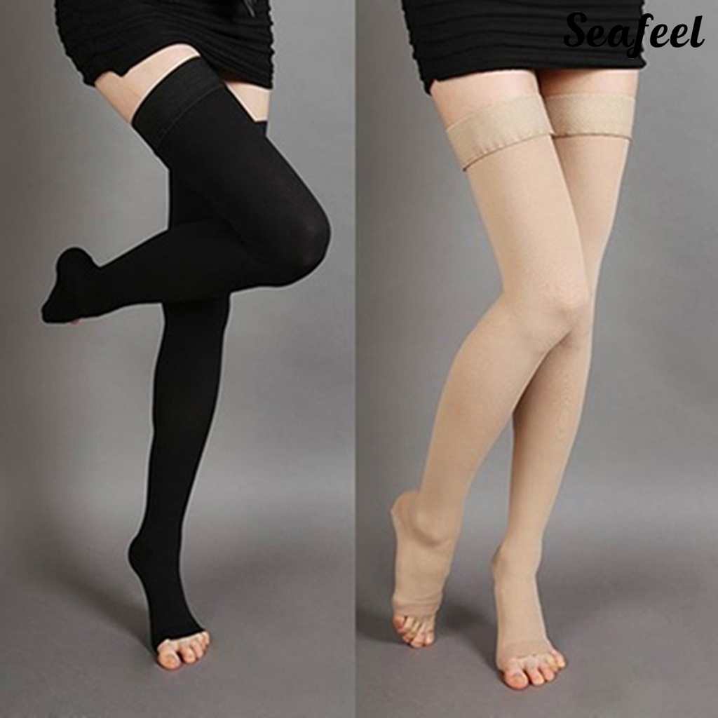 1 Đôi Vớ Dài Đến Đùi Màu Sắc Trơn Thoáng Khí Dành Cho Nam Và Nữ