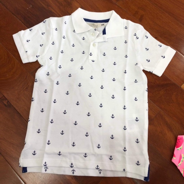 Áo polo mỏ neo hm kid authentic 100%