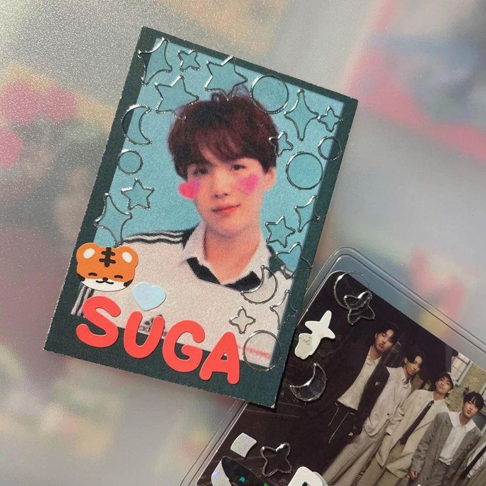 Sticker Dán Trang Trí Sổ Tay Bằng PVC Laser Họa Tiết Hoạt Hình Ngôi Làng / Bướm / Mặt Trăng