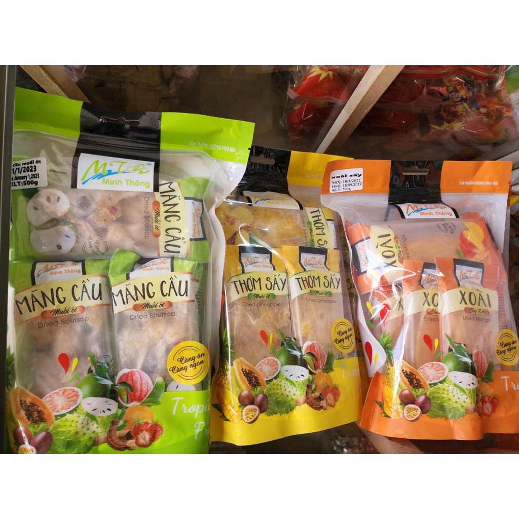 Mẵng cầu muối ớt sấy dẻo Minh Thông 500g date mới