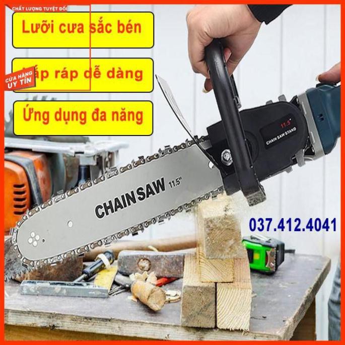 [Giá Sốc] Lưỡi cưa xích gắn máy mài CHAIN SAW - luoi cua xich gan may mai - Có bình tra dầu tự động gắn liền