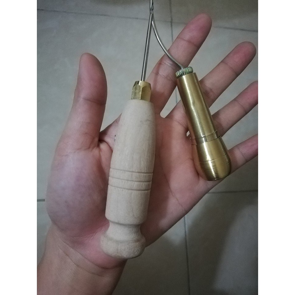 Kim móc khâu giày cán gỗ đầm tay bọc thép siêu cứng