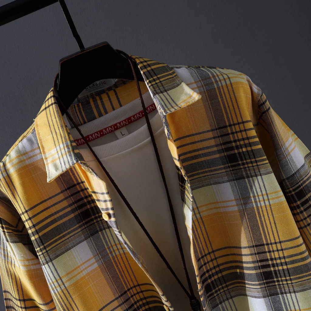 Áo Sơ Mi Caro Tay Dài Thời Trang Dành Cho Nam