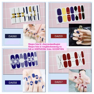 Sỉ DA41-DA60 Dán móng tay Bộ 14 nhãn Nail Sticker