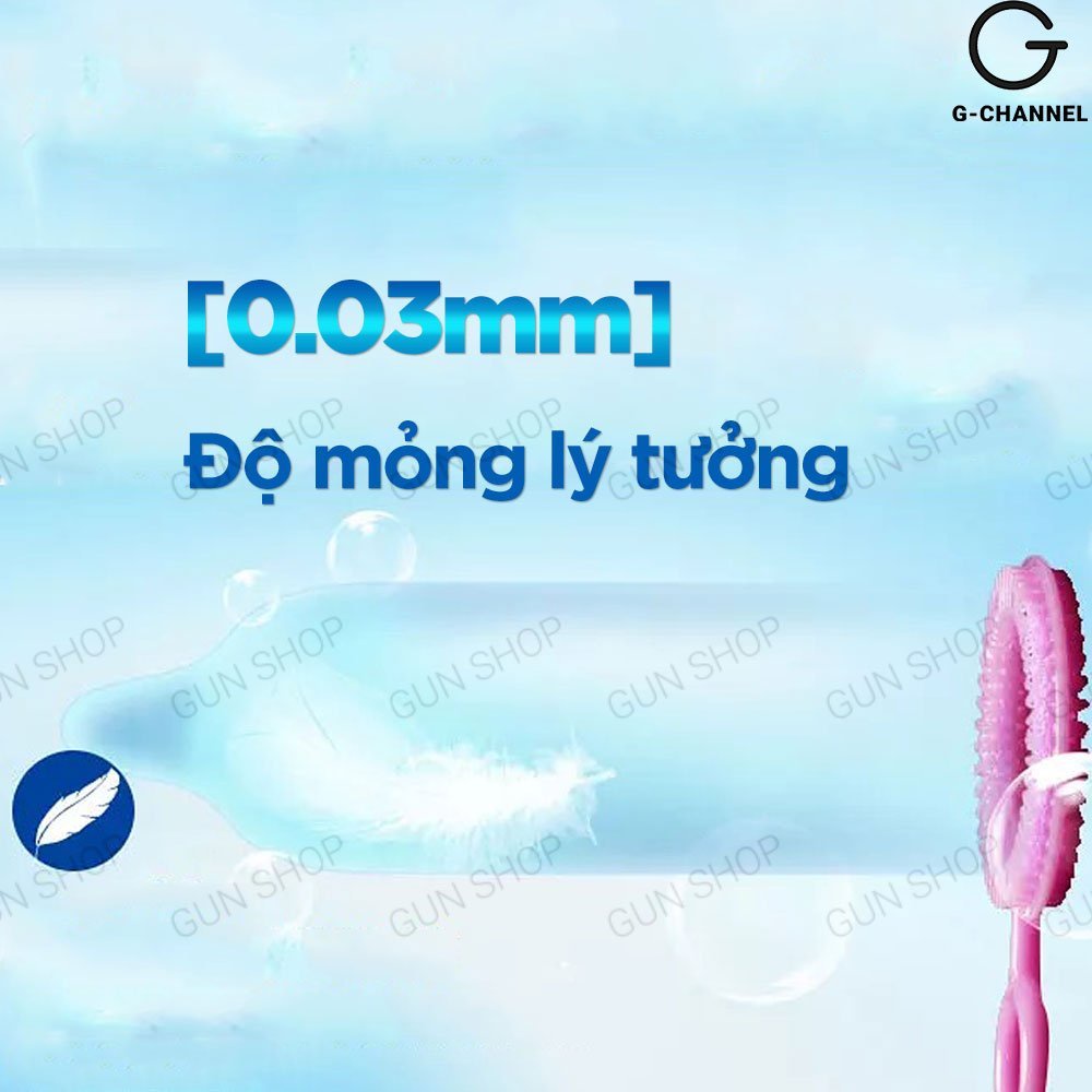 Bao cao su Gun Super Ultra Thin siêu mỏng 0.03mm hộp 10 cái - 00815
