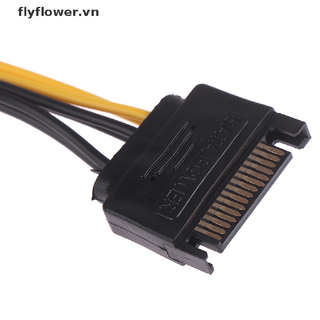 Dây cáp nguồn PCI-E chuyển đổi 15pin SATA Male sang 8pin(6+2) dài 20cm | BigBuy360 - bigbuy360.vn