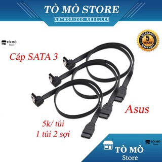 Cáp tín hiệu sata 3 hàng bóc main chuẩn 6gb/s cho hdd, ssd, dvd... cable sata new 100% asus 1 túi 2 sợi