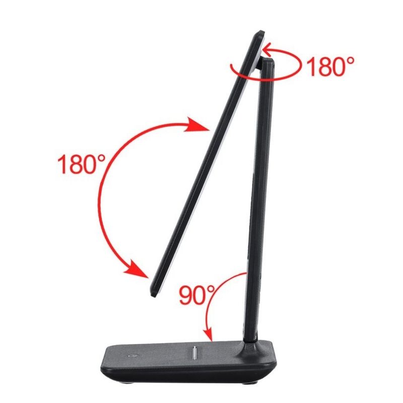 Đèn học để bàn chống cận tích điện LED 3 chế độ, màn hình LCD, cổng USB, gấp gọn tiện lợi - Bảo hành 2 năm