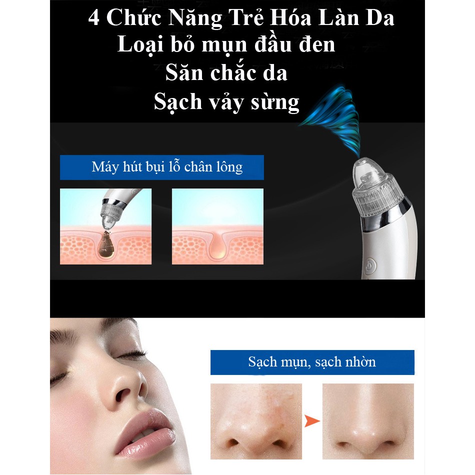 ✅FREESHIP-(LOẠI TỐT 100%)-Nhấn Vào Xem Clip-Máy Hút Mụn Mini Cầm Tay-Siêu Mạnh-Siêu Sạch- Làm Căng Da-Xóa Nếp Nh