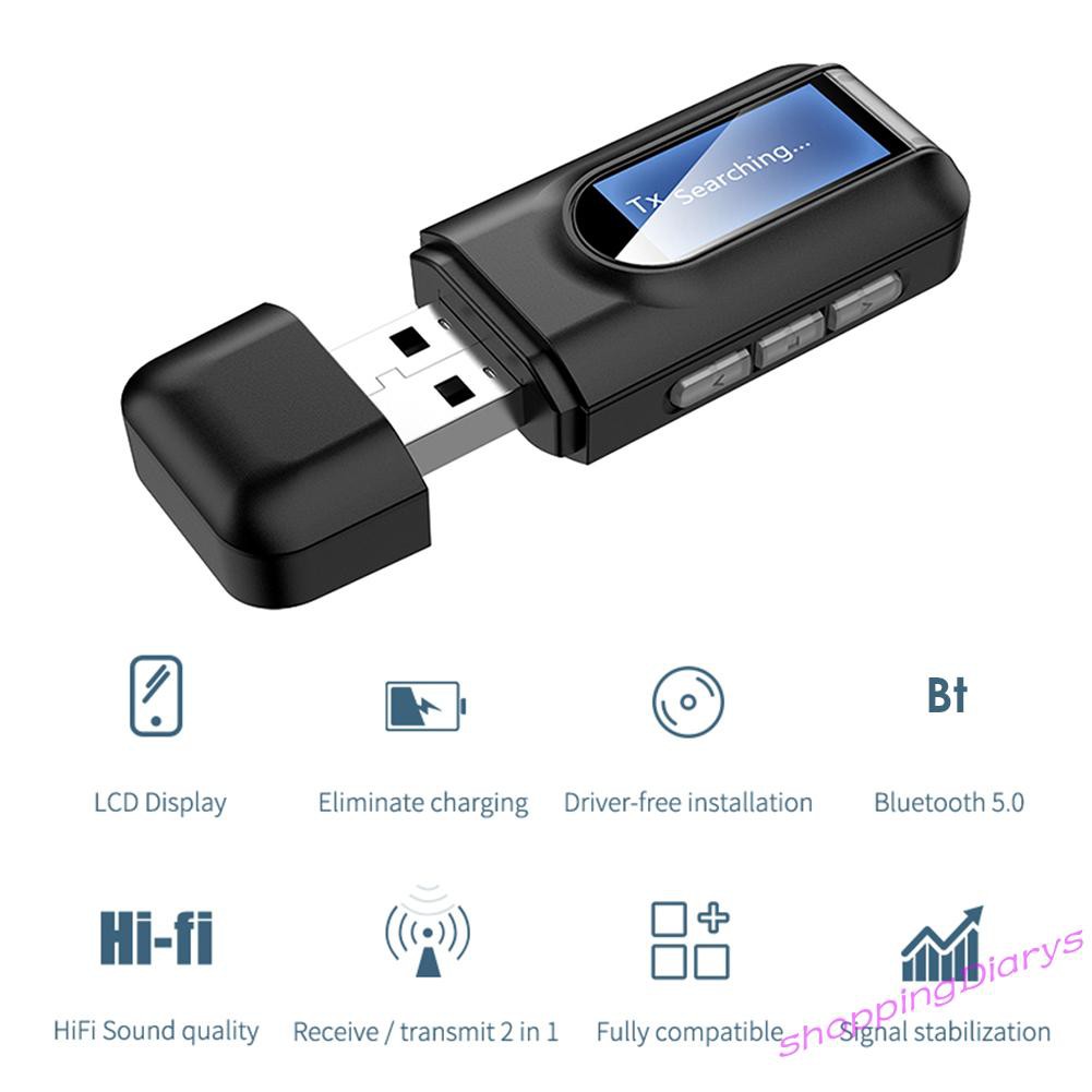 Bộ Thu Phát Âm Thanh Sh Lcd Usb Bluetooth 5.0 Không Dây Jack 3.5mm | BigBuy360 - bigbuy360.vn