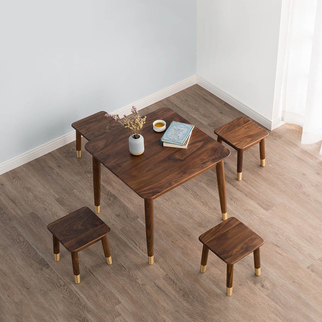 Chân cao 72cm có bọc đồng cao 10cm dùng làm bàn học/ăn/cafe