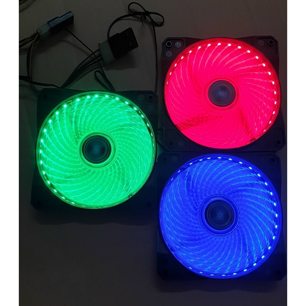 Fan case 12cm LED 33 bóng (Green/Red/Blue) NO BOX.