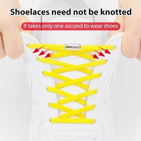 Dây Giày Thun Thể Thao Dây Giày Thun Không Dây Hình Bầu Dục Có Thể Buộc Dây Cho Giày Thể Thao