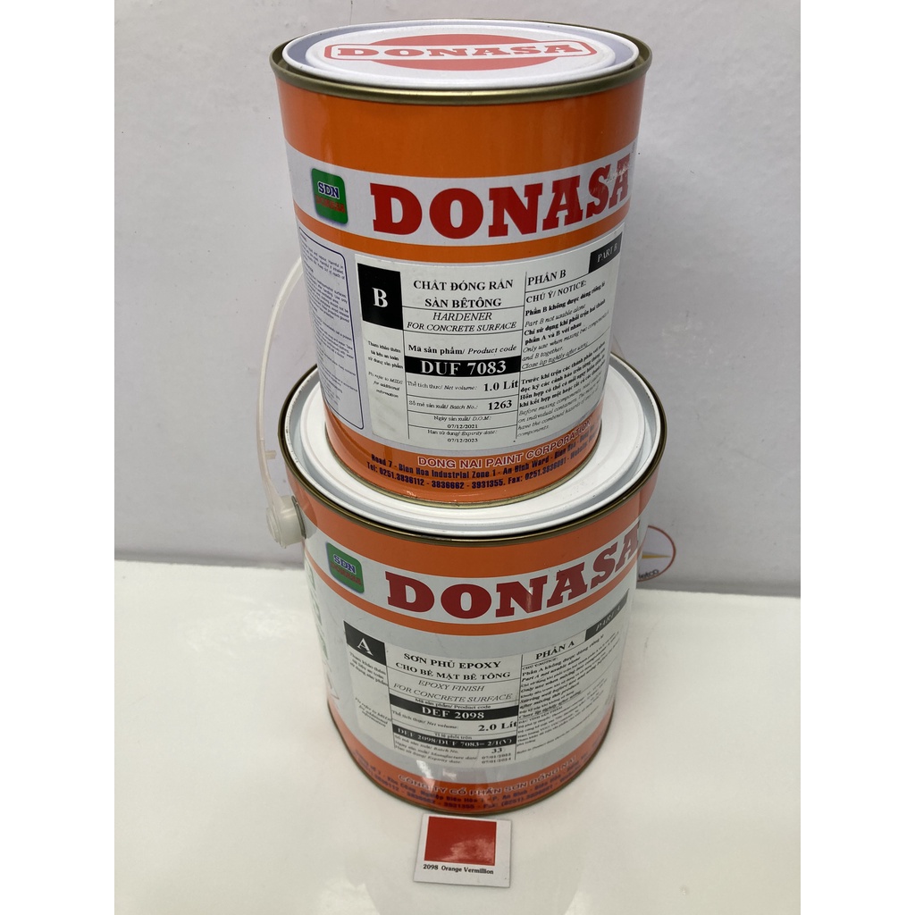 Sơn sàn bê tông Epoxy DONASA Paint Nhiều màu