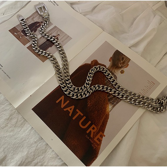 Dây nịt làm bằng kim loại kiểu dáng thời trang Punk