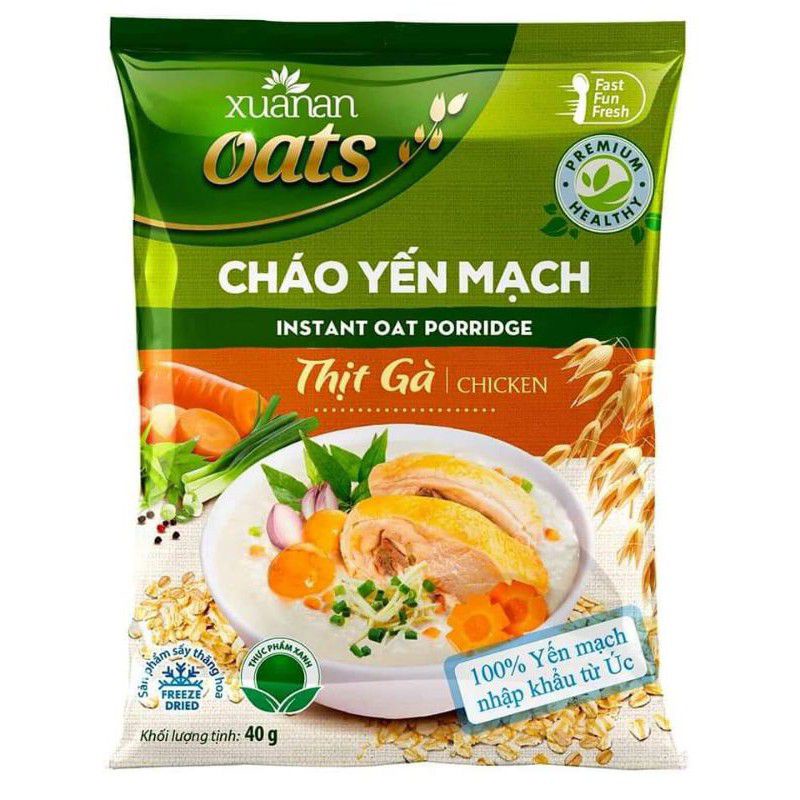 Cháo yến mạch Xuân An vị thịt gà gói 40g