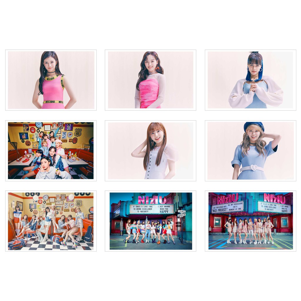 [Ép Lụa] Lomo Card 45 Ảnh NiziU - Make you happy