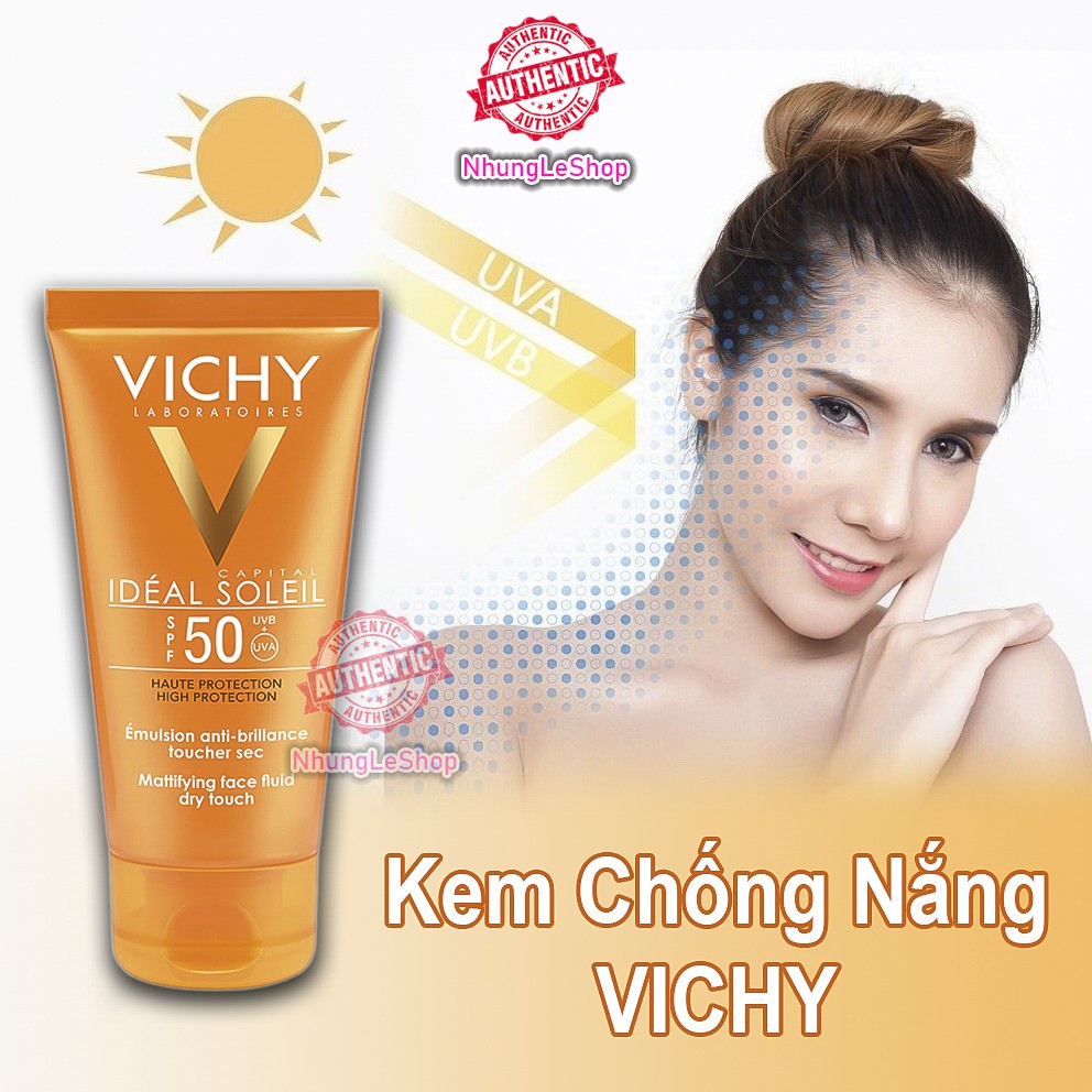 ⚡Chính hãng⚡ Kem chống nắng Vichy 50ml Indeal soleil SPF50+