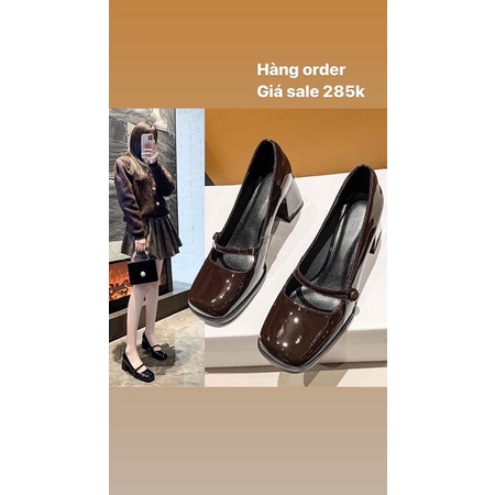 Giầy da quai ngang