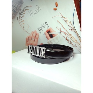 Thắt lưng nữ - dây nịt nữ - dây lưng chữ jadio đính đá