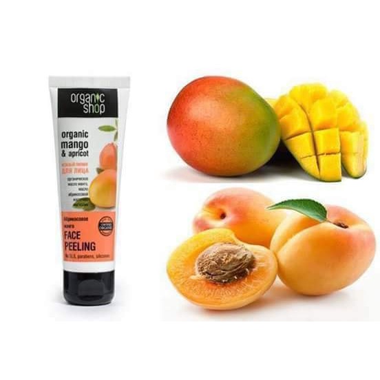 Tẩy da chết FREE SHIP Tẩy tế bào chết mặt Organic shop Nga (có 3 mùi)
