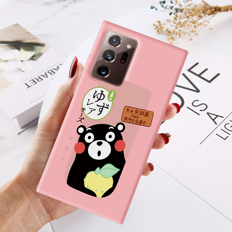 Cartoon Soft Case Samsung Galaxy S10 S20 S9 S8 Plus S20FE S20Ultra Cute Kumamon Ultra Thin Silicone Shockproof Case Cover