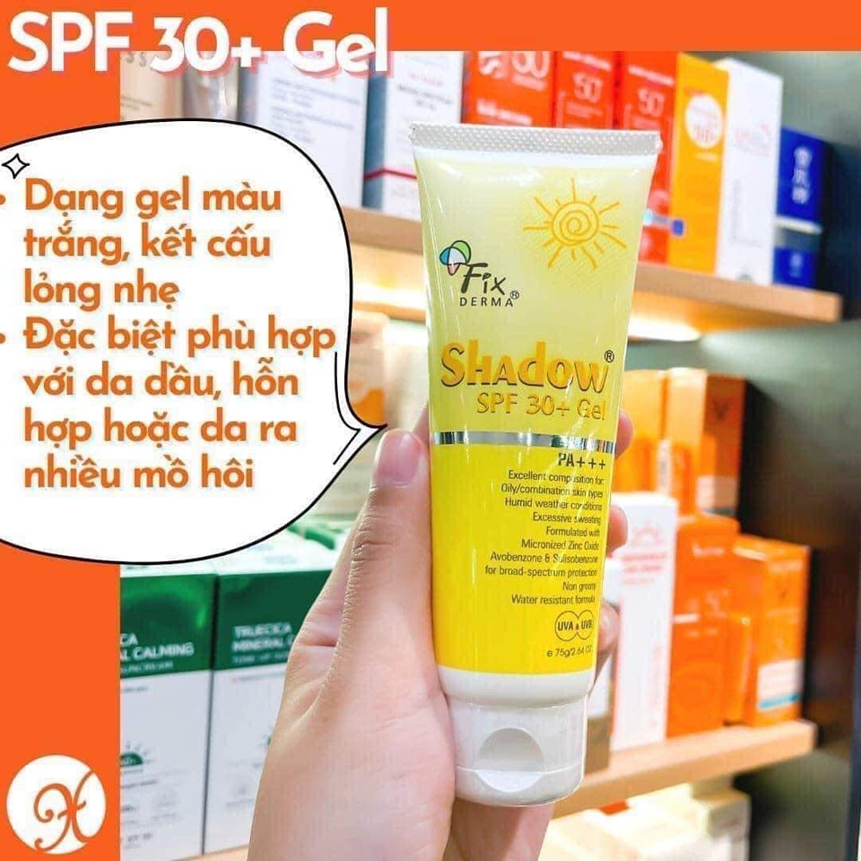 KEM CHỐNG NẮNG FIXDERMA SHADOW SPF 50+ và SPF 30+