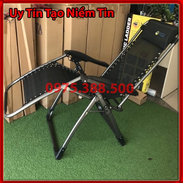 Ghế xếp thư giãn cao cấp – NIKA 137 khung sắt màu xám