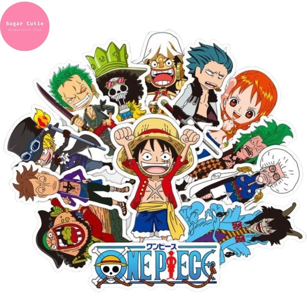 Stickers nhân vật One Piece lớn 100 miếng anime Vua Hải Tặc kháng nước