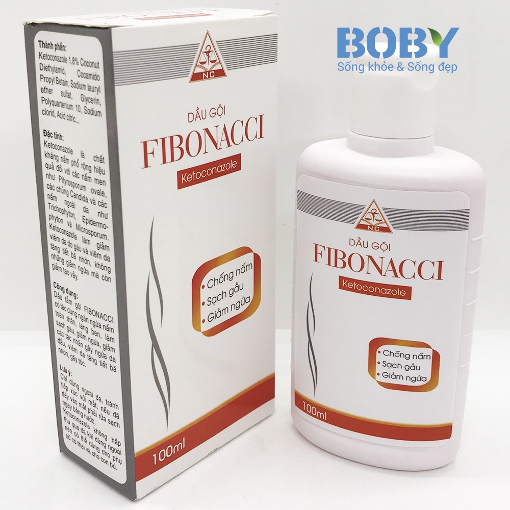Dầu gội Fibonacci chống nấm, sạch gầu, giảm ngứa - Lọ 100ml - Boby