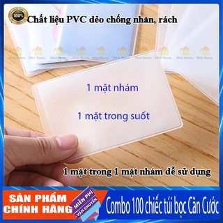 Set 100 túi đựng thẻ căn cước công dân,bao đựng, vỏ bọc thẻ trong suốt đa năng tiện dụng