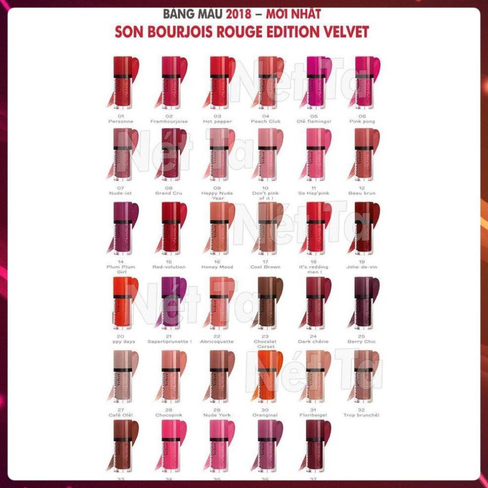 Son kem lì Bj Bourjois Rouge Edition Velvet Ouibeaute