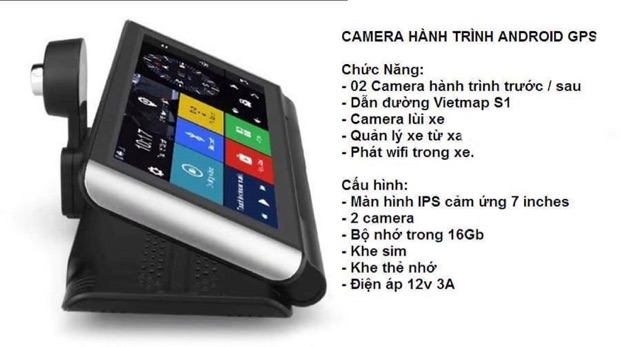 [NEW 2020 GIÁ SỐC] CAMERA HÀNH TRÌNH TAPLO Model 804 4G ANDROID 7 INCH WIFI T98 | BigBuy360 - bigbuy360.vn